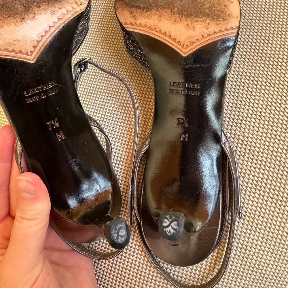 Vintage YSL metallic mesh heels - Picture 8 of 14